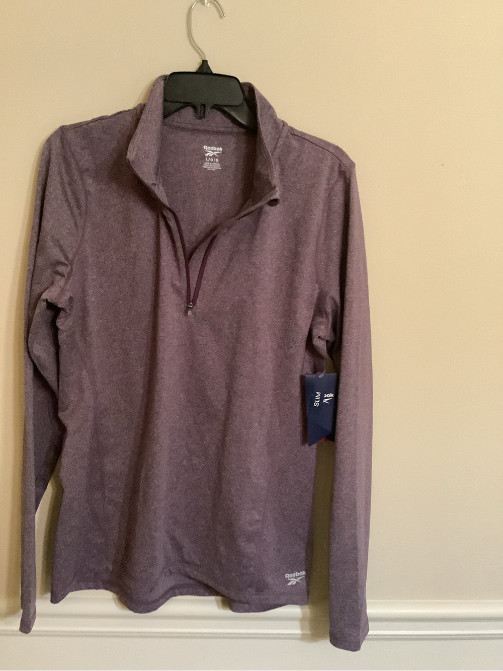 Reebok Women’s Long-Sleeve Quarter-Zip Pullover - Purple